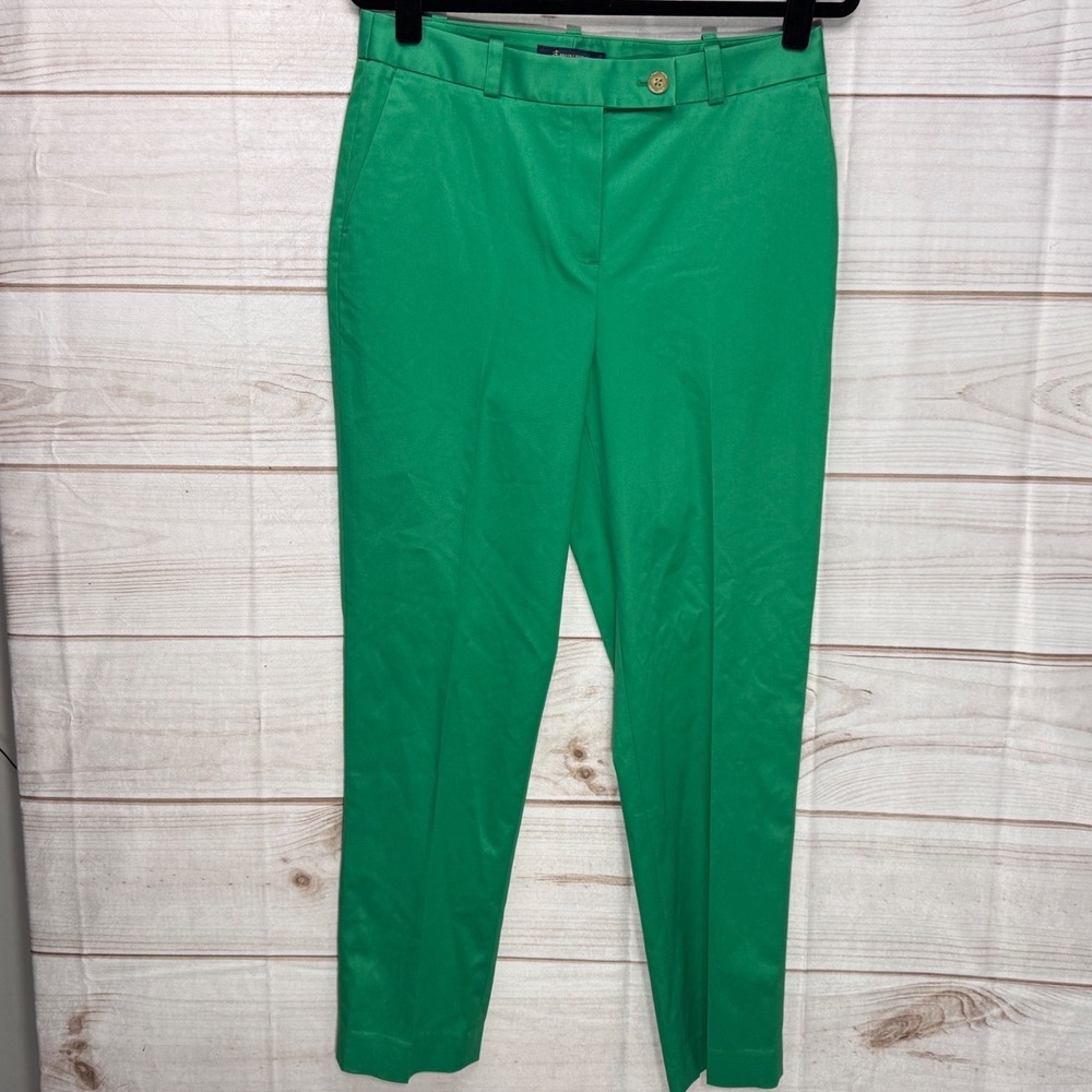 Brooks Brothers Advantage Chino Womens 6 Green NWT Wrinkle-Free Stretch Pants